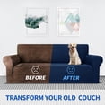 thumbnail image 5 of JIATER 1-Piece Sofa Cover Stretch Couch Cover Washable Sofa Slipcover Furniture Protector for 3 Cushion Sofa,Navy, 5 of 7