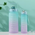 thumbnail image 4 of 2pcs Drink Bottle Frosted Gradient 2000ML+900ML Cold Water Bottle (Pink), 4 of 7