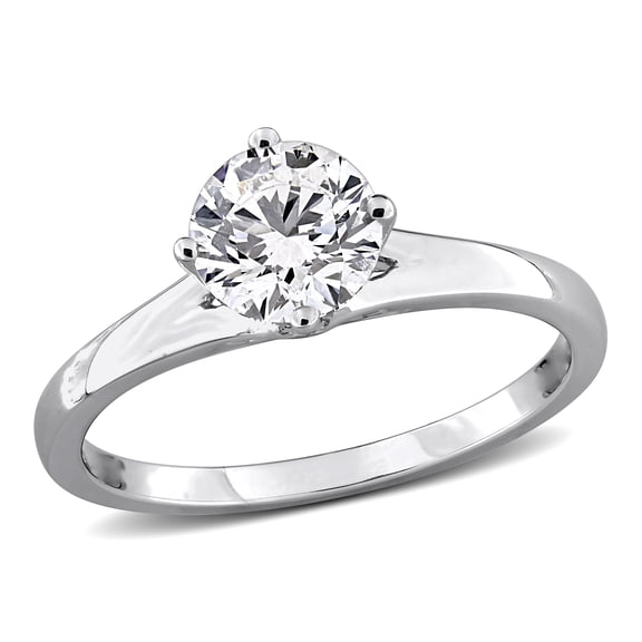 Created Forever Women's 1 CT TW Lab-Grown Diamond Sterling Silver Solitaire Engagement Ring