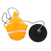 LIFKOME Assorted Color Rubber Bathtub Stopper Plug for Home Use Fish Design Easy Install 3.5 Inch