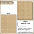 thumbnail image 2 of 120 Piezas Forros de Papel Pergamino para Freidora de Aire Sin Blanquear 9x11 Papel para Hornear Rectángulo Desechable Antiadherente Compatible con Freidora de Aire Cuisinart Breville Gowise Cuisinart, 2 of 5