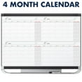 thumbnail image 2 of Quartet 4MCP23P2 Prestige 2 Total Erase 36 x 24 Plastic Frame Magnetic Four-Month Calendar - White Surface/Graphite Fiberboard, 2 of 8
