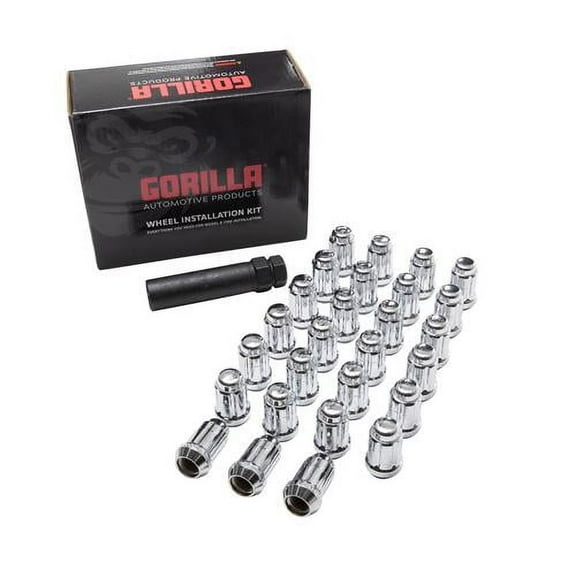 Gorilla Automotive 27-PACK 12-1.50 SPLINE WIK BRNCO GOR SD Spline Lug Nut Install Kit, KBRS-12150GR
