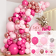 thumbnail image 1 of Kit de arco de guirnalda de globos Retro Rosa marfil blanco para fiesta de cumpleaños, boda, Baby Shower, decoraciones, suministros para fiestas, 1 of 8