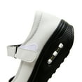 thumbnail image 2 of LUOBANIU Women Mary Jane Shoes Buckle Air-Cushion Casual Round Toe Uniform Dress Platform Shoes Comfort Walking Shoes B-White37, 2 of 6