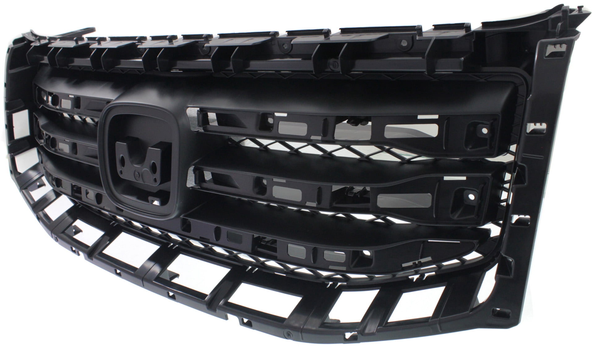 Grille Assembly Compatible With 2012-2015 Honda Pilot Textured Black Shell and Insert CAPA Certified