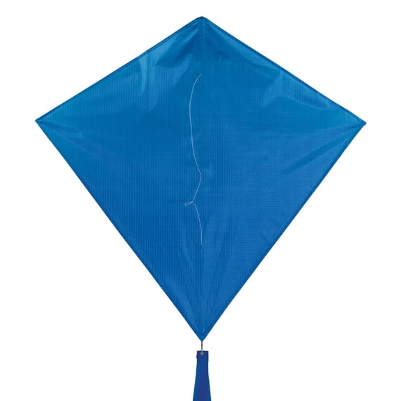 In the Breeze 3294 — Blueberry 30 Inch Diamond Kite - Solid Blue, Fun, Easy Flying Kite