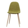 thumbnail image 4 of Camden Mid Century Fabric Dining Chairs with Light Walnut Wood Finished Legs, Set of 2, Green, 4 of 8