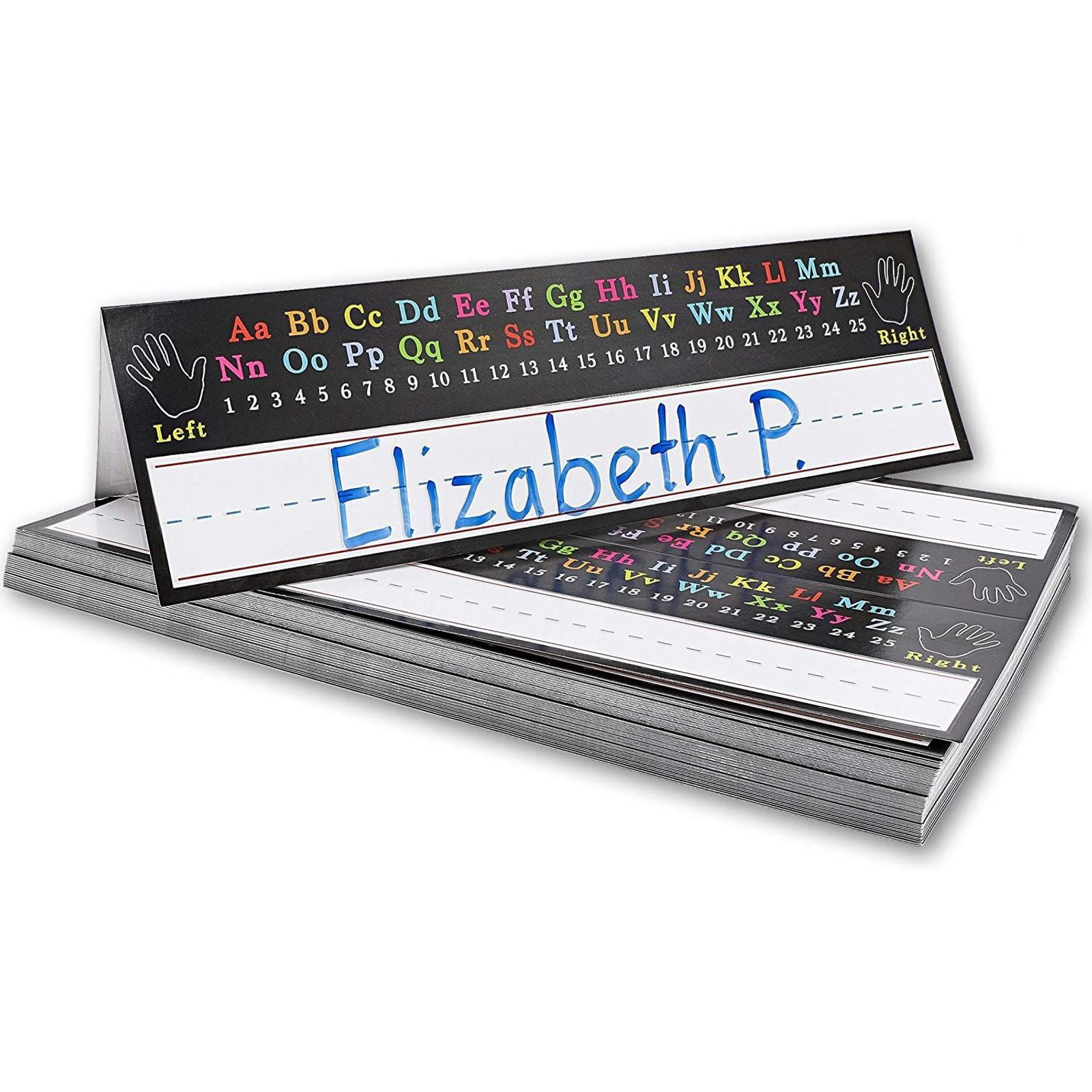 72 Pack Student Classroom Desk Tent Name Plates Alphabet Design 11 5 X 7 Inches Walmart Com