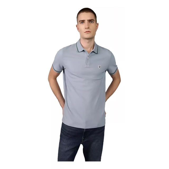 American Eagle Playera Polo De Piqué Flex Con Ribete Seaside