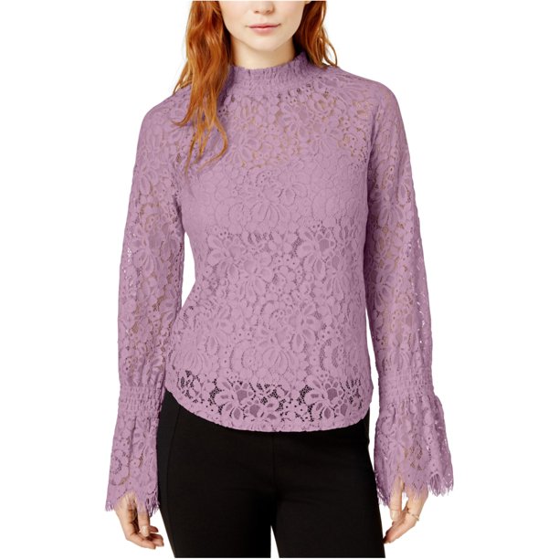 Blusa de encaje bar III para mujer Picardias Morado Grande