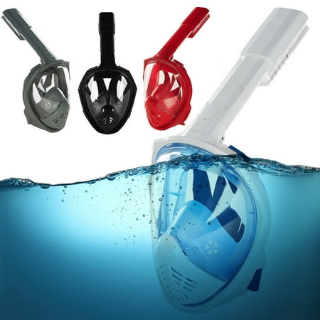3rd Version Upgrade Swimming Full Face Mask Anti-Fog Surface Diving Snorkel Scuba for (Best Snorkel Mask For Small Faces)