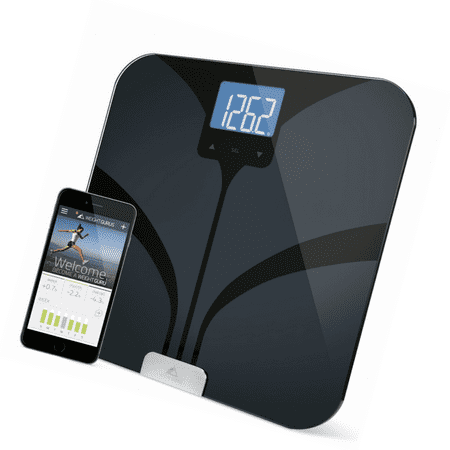 Bluetooth Smart Connected Body Fat Scale by Weight Gurus w/ Large Digital...