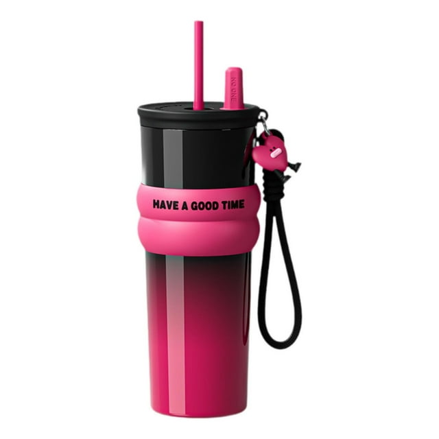Termo Acero Inoxidable Importación 710 ml Rosa/Negro