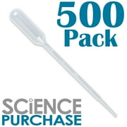 500 Pack Plastic Transfer Pipettes, Graduated to 1mL, 0.25mL Graduation