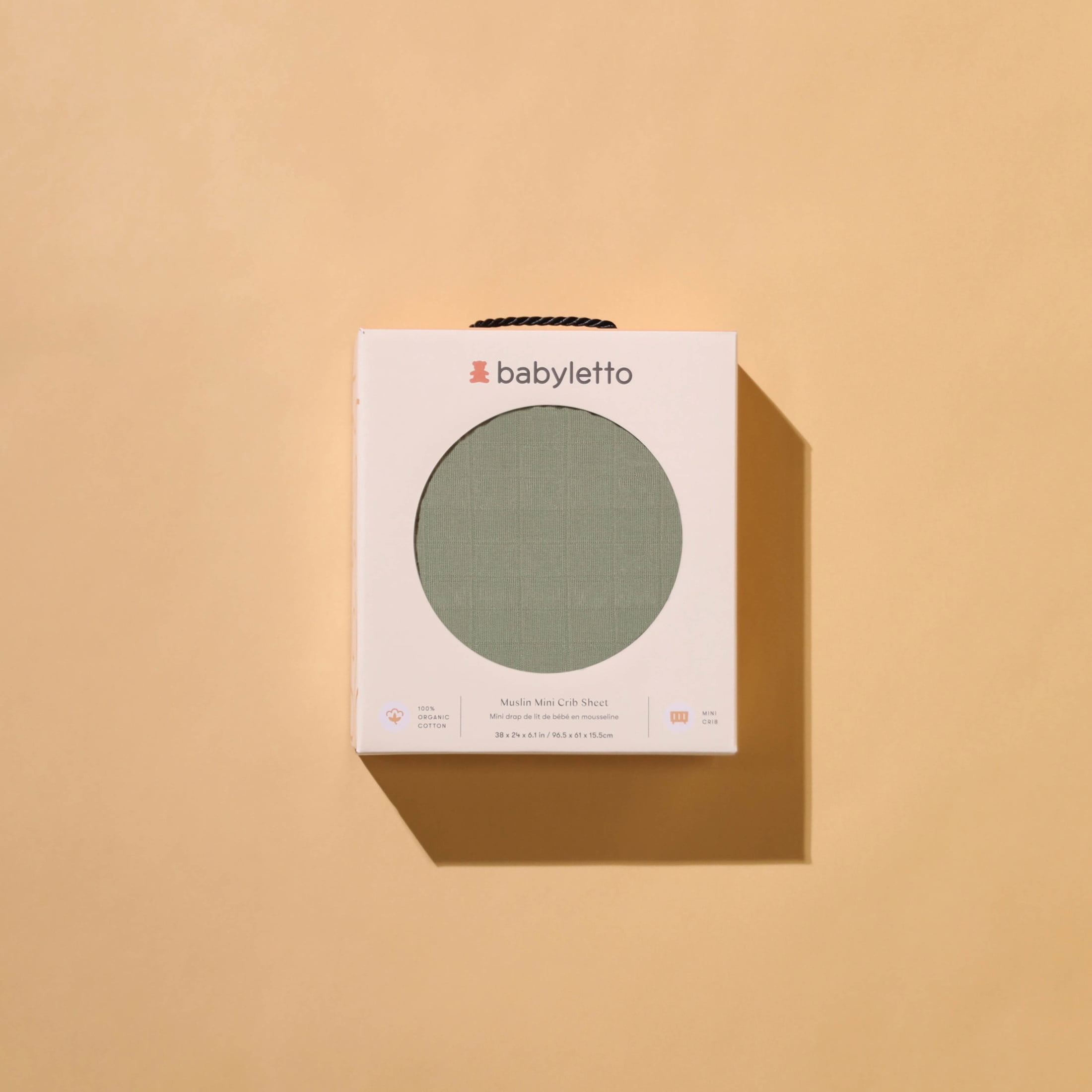Babyletto Mini Crib Sheet in GOTS Certified Organic Muslin Cotton
