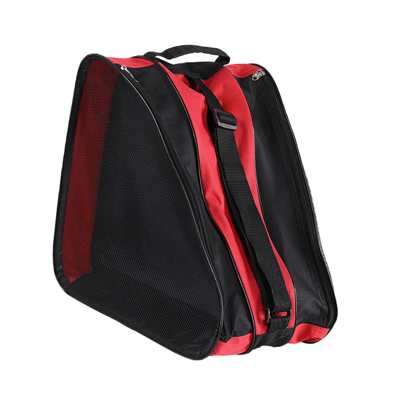 Roller Skates Bag Skating Shoes Bag Ice Skates Bag Roller Skates Storage Bag Portable Top Handle Case Inline Skates Bag Red