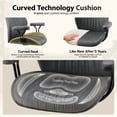 thumbnail image 4 of COOLHUT Mid-Modern Ergonomic Home Office Chair, Faux Suede Task Desk Chair with Removable Armrests, Accent Chair Designed Mid To High Backrest With Back Support, Swivel Rolling & Rocking Tilt, 4 of 11