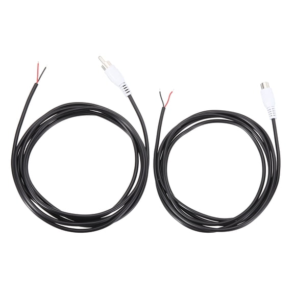 6.6FT RCA to Bare Wire Speaker Cable, 22AWG Replacement White RCA Male Female Plug to Open End Pigtail Audio Cable Connector Adapter for Amplifier, Home Audio Speakers, Pack of 2