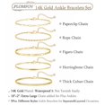 thumbnail image 4 of Pulseras para Tobillo PLOMFOV 10"+2" Chapadas en Oro 14K Grandes, 4 of 7