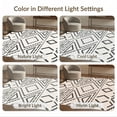 thumbnail image 7 of ODIKA 4'x6' Black White Geometric Diamond Washable Area Rug Bohemian Southwestern Aztec Inspired Dotted Line for Dorm Room, Small Living Stain Resistant Low Profile, Easy Care, 7 of 7