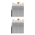 thumbnail image 3 of Vogacara 15 piezas de mano Nail Art Brush Nail Dotting Pen Polish Painting Design Manicure Professional Care Negro 2piezas, 3 of 6