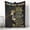Black-04, variant on Vintage Floral Patchwork Quilted Throw Blanket