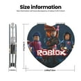 thumbnail image 3 of Qekee Roblox Print Compact Makeup Mirror Folding Mini Pocket Mirror Portable Hand Mirror Double-Sided 2 x 1x Magnification for Woman Girls-Heart Shape, 3 of 9