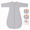 Gray, variant on Transitional Swaddle Sack with Arms Up & Sleeves, Mitten Cuffs, 2-Way Zipper, Sleep Sacks Blanket for Newborns - Calms Startle Reflex, Newborns Baby Boys & Girls Sleep Bag