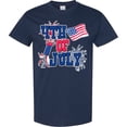thumbnail image 3 of Inktastic 4th of July with Fireworks American Flag and Rocket T-Shirt, 3 of 5