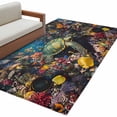 thumbnail image 2 of 3'x5' Area Rugs, Summer Turtle Indoor Outdoor Area Rug for Living Room Bedroom, Beach Ocean Coral Colorful Tropical Fish Washable Bathroom Rugs Kitchen Floor Carpet Mats Home Decor Aesthetic, 2 of 8