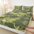 thumbnail image 3 of Manfei Cartoon Animal Dinosaur 4pcs Bed Sheets for Preppy Children Kids,Jungle Wildlife Dino King Sheets,Abstract Vintage Retro Super Cozy Sheet Set,Super Cozy Room Decor, 3 of 7