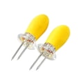 thumbnail image 2 of Juego de soportes para maíz (8 piezas, talla única), color amarillo Inoxidable Brochetas De Mazorca De Maíz, Tenedor Doble Para Asar, 2 of 5