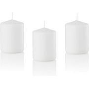 D'light Online 3 X 4 Inch White Vase Fit Pillar Candles Case Of 12