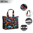 thumbnail image 2 of Modern Dinosaur Travel Duffel Bag, Abstract Watercolor Dino Print Tote, Cute Baby Dinosaur Pattern Weekender for Weekend Travel, 2 of 5