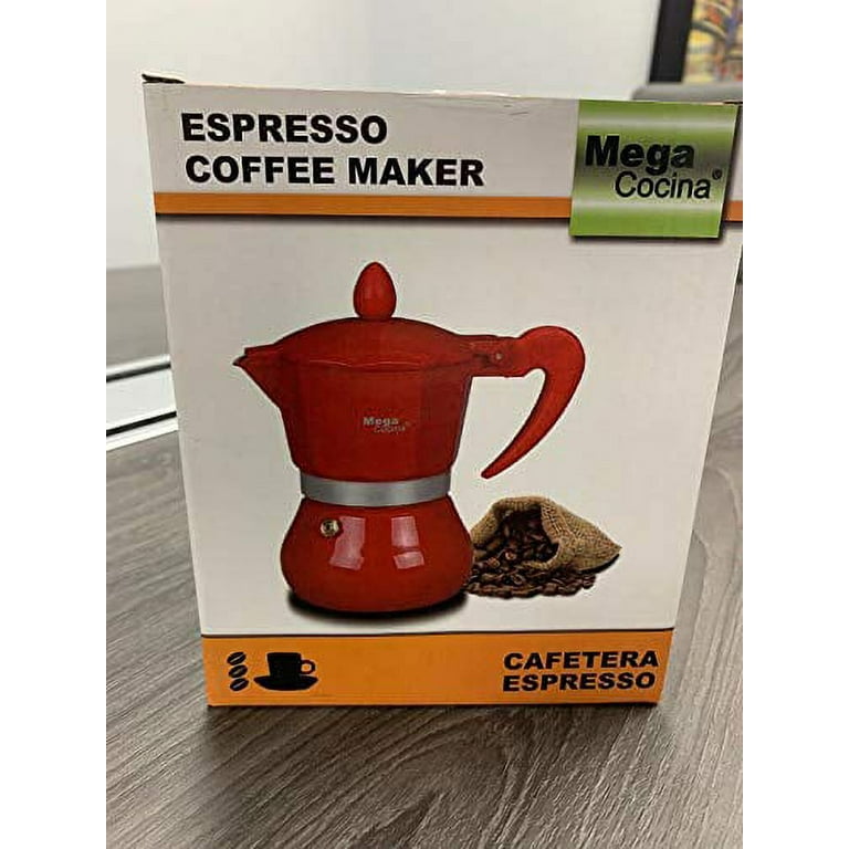 Espresso Coffee Maker Induction Pulcina 3 Cups Red – Bright Kitchen