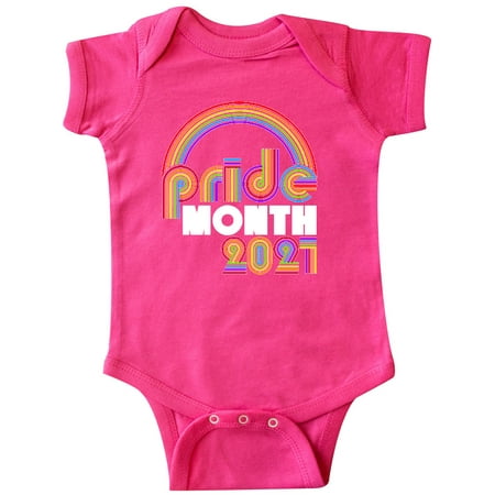 

Inktastic Pride Month 2021 Rainbow Retro Look Gift Baby Boy or Baby Girl Bodysuit