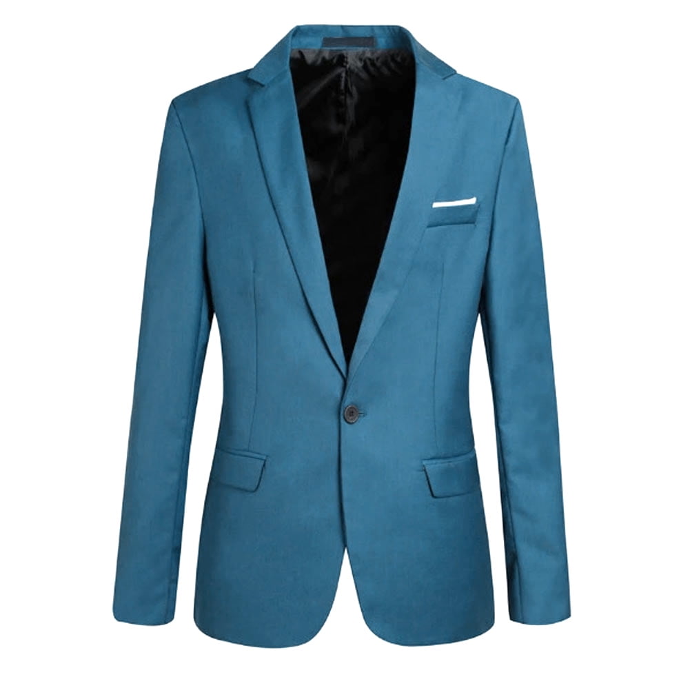Eentonig leren Mededogen Spring Autumn Men Blazer Long Sleeve Solid Color Slim Casual Thin Suit  Jacket Plus Size - Walmart.com