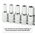 thumbnail image 5 of CASOMAN  PRO 13PCS 1/4" Drive Mid-Length Socket Set, 6-Point, Mirror Chrome Finish, Metric, 4mm to 15 mm, 5 of 8