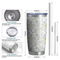 thumbnail image 6 of 20oz Tumbler with Lid and Straw Stainless Small Daisy Steel Vacuum Insulated Water Coffee Tumbler Cup, Double Wall Vacuum Insulated Travel Mug Reusable Tumblers for Ice Drinks, Hot Beverage, 6 of 7
