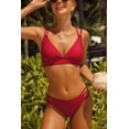 thumbnail image 3 of Sociala Bikini Set for Women Two Piece Swimsuits Hollow Out Bottoms Cross Tie Back Swimwear, 3 of 5