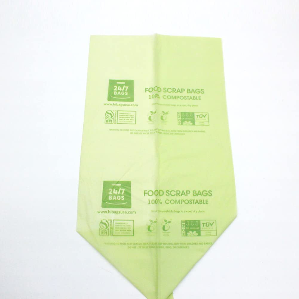 100 Count- 2.6 Gallon 100% Compostable Bags Composable Home Certified Corn Based Material Earth Friendly 