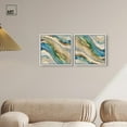 thumbnail image 3 of Art Remedy Geode Art Canvas, 12" x 12", White Frame, Cedar Swell II Set, 3 of 5