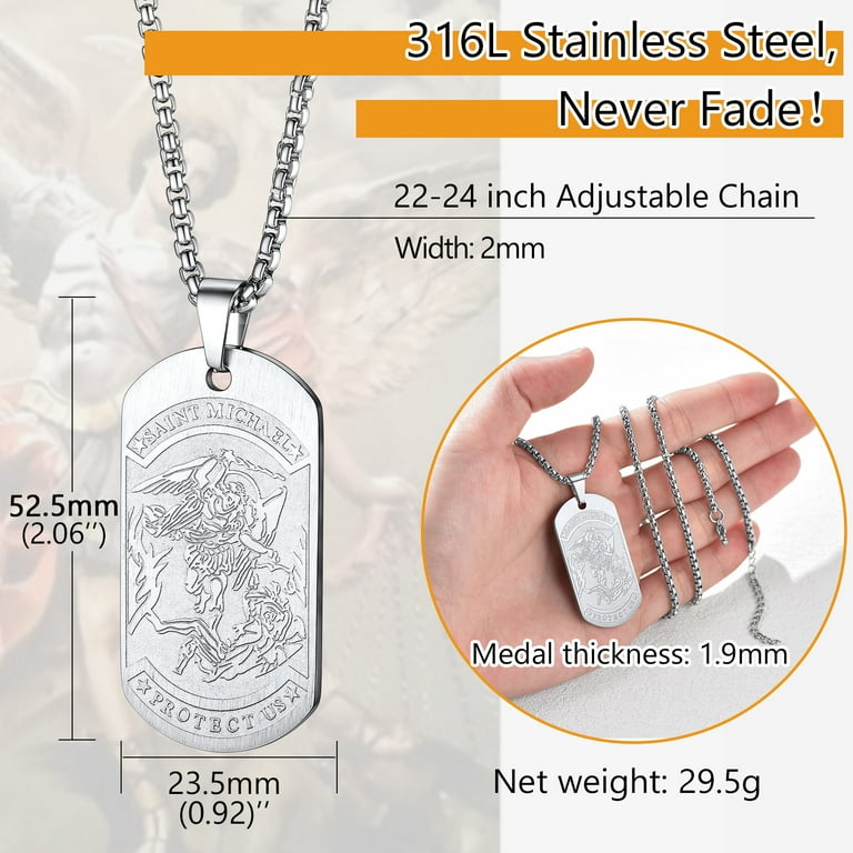 Challenge Coin 27-in. Stainless Steel Dog Tag Chain