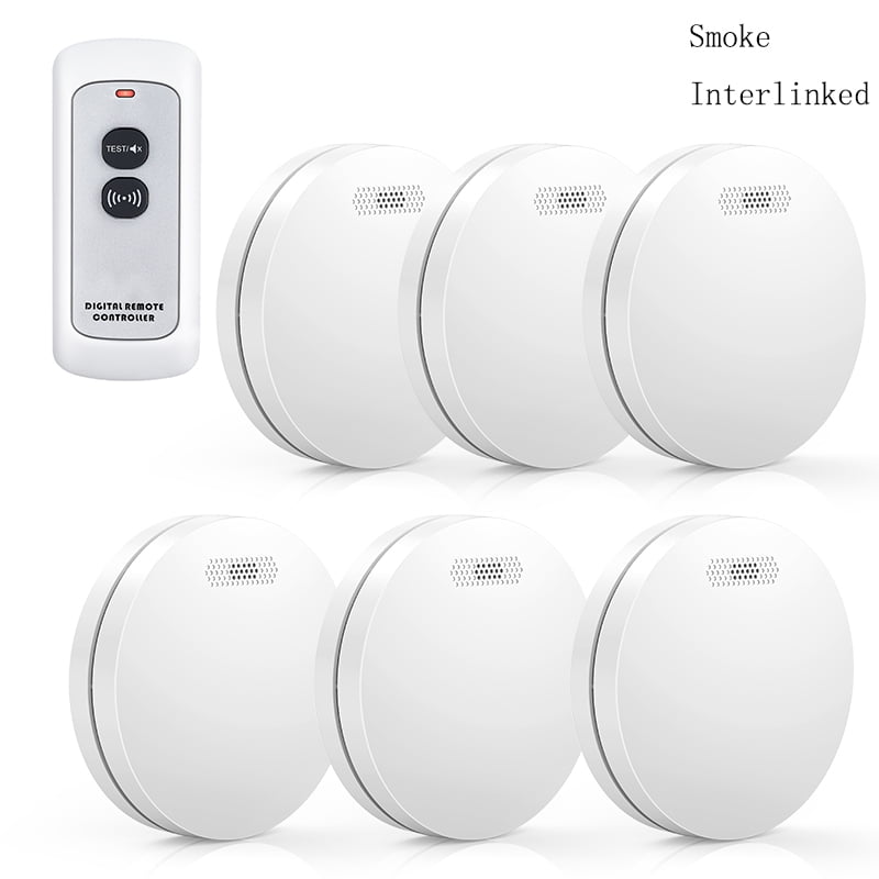 CPVAN Wireless Interlinked Smoke Detector Equipment with Remote Control