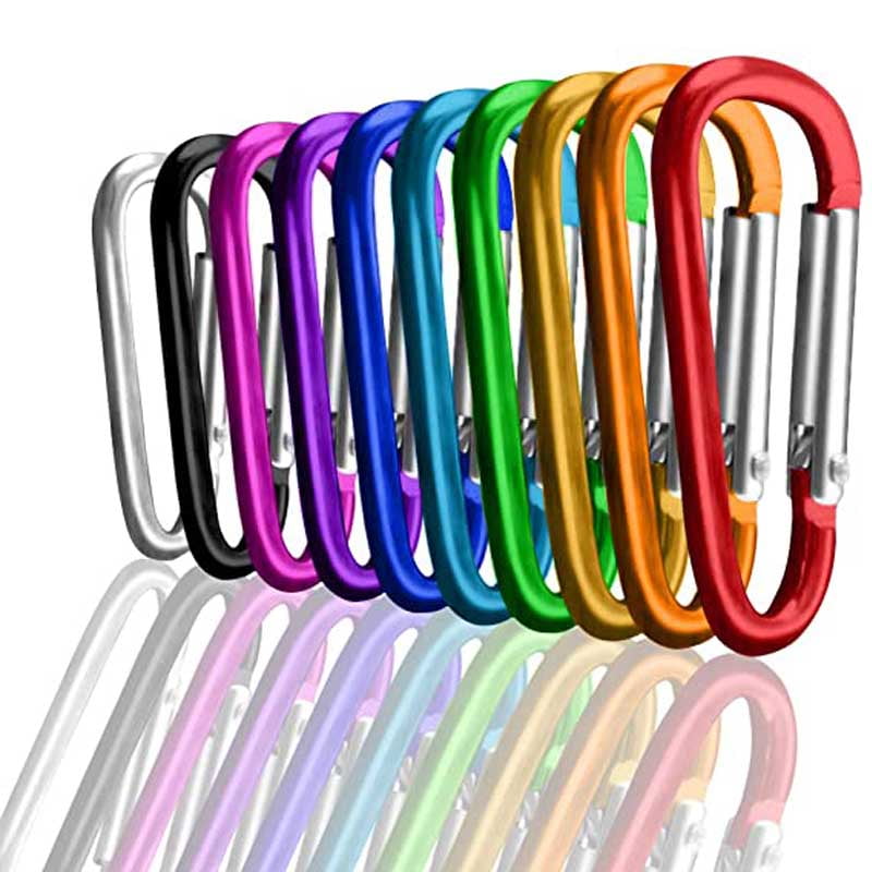 2.5" Lots 12PC Carabiner Spring Belt Clip Key Chain Aluminum Free Shipping 