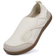 House Shoes Diabetic Shoes Winter Slippers for women Indoor Outdoor Wide 8.5，Beige