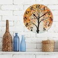 thumbnail image 3 of Wall Clock 10 Inch Silent Non-Ticking 8 Orange Tree Abstract Battery Operated Rustic Retro for Living Room Home Kitchen Bathroom, 3 of 7