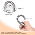 thumbnail image 3 of Unique Bargains Ceiling Hooks 304 Stainless Steel 50mm Round Plate U Shape Hooks 2Pack, 3 of 5
