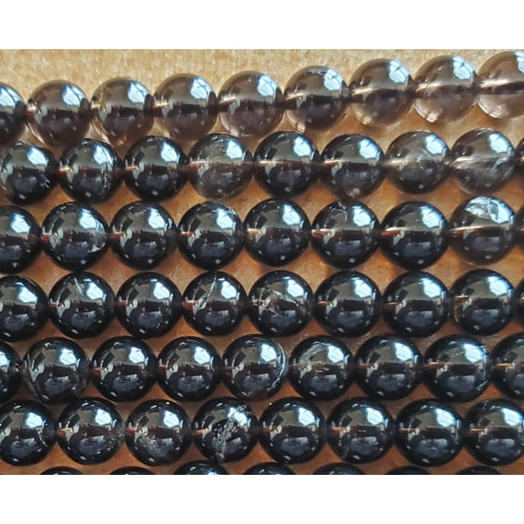 8mm Natural Smoky Quartz Round Beads Genuine Gemstone Natural Jewelry Making